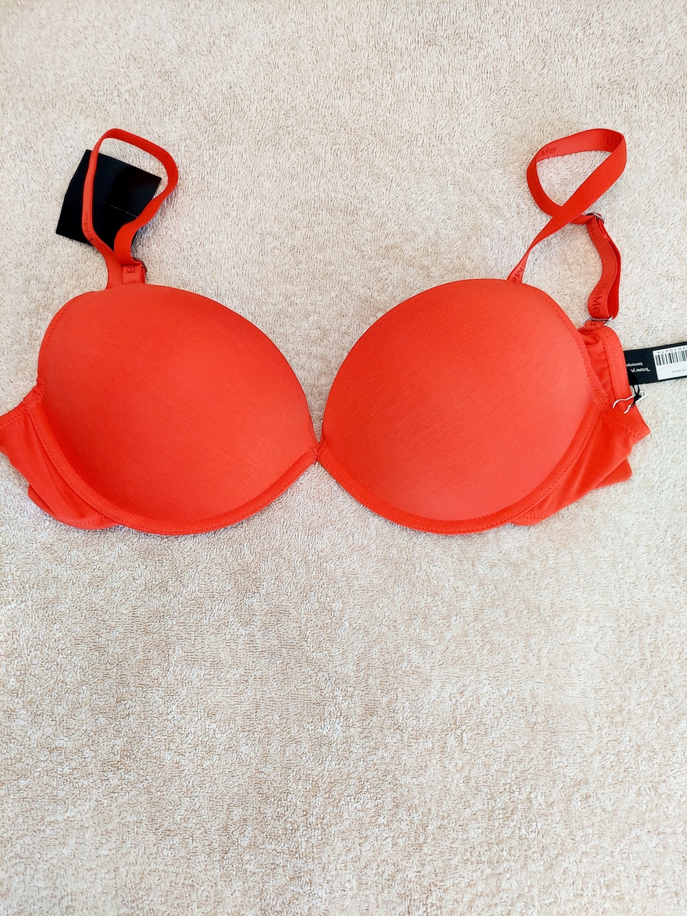 BeMe Red Padded Underwire Push Up Bra Women's Size 36C NWT Intimates Streetwear